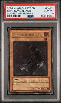 Charcoal Inpachi SOD-EN001 1st Edition Ultimate Rare Yugioh PSA 10 *074 - Image 1
