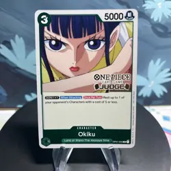 One Piece Okiku OP01-035 Judge Stamped Promo Holo NM - Image 1