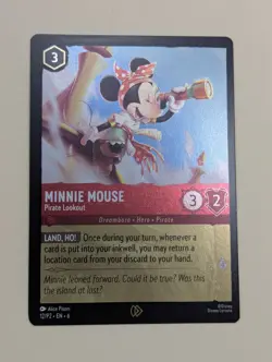 Lorcana Minnie Mouse Pirate Lookout 12/P2 Cold Foil Disney Lorcana Promo Cards - Image 1