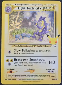 Light Toxtricity SWSH137 SWSH: Sword & Shield Promo Cards Holo NM - Image 1