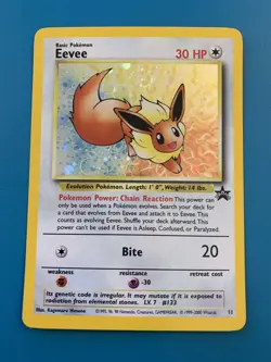 Eevee #11 Black Star Promo Holo Rare Vintage Pokemon Card - NM - Image 1
