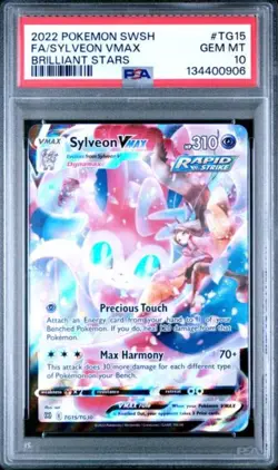 2022 Sylveon VMAX TG15/TG30 Brilliant Stars FA Pokemon Card Train Gallery PSA 10 - Image 1