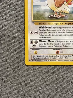 Pokemon TCG Pidgeotto Base Set, Unlimited Rare Card 22/102 NM / LP - Image 5