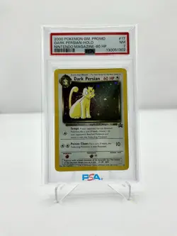 Pokemon Card Dark Persian 17 Nintendo Magazine 60 HP Holo PSA 7 Near Mint - Image 1