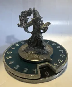 Mage Life Counter Reaper Metal w/ Flame 1995 MTG TCG CCG Magic the Gathering - Image 1