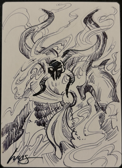 Phlage, Titan of Fire's Fury Artist Proof Signed Sketched Horizons 3 MH3 MTG - Image 2