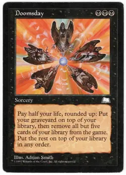 Doomsday 1997 Weatherlight Black Rare Sorcery MTG LP AZ1 - Image 1