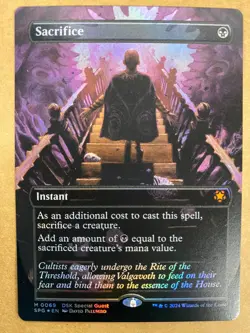 MTG 1x FOIL BORDERLESS Sacrifice # 69 Special Guests Magic the Gathering x1 NM - Image 1