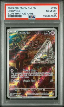 2023 Pokemon SVI EN Scarlet & Violet Illustration Rare #210 Drowzee - PSA 10 - Image 1