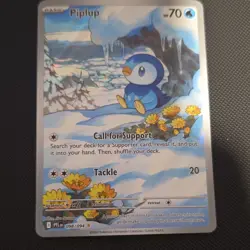 Pokemon Piplup Full Art Holo Rare 098/094 PFL EN Basic 2025 Water 20 Attack - Image 1