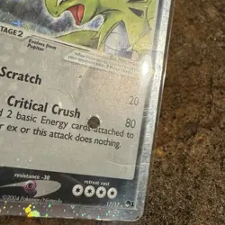 2004 Pokemon POP Series 1 Tyranitar ex Cosmos Holo #17/17 HP Crease - Image 3