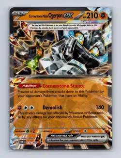 Cornerstone Mask Ogerpon ex 112 Pokemon Twilight Masquerade Double Rare Card NM+ - Image 1