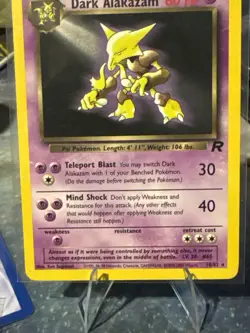 Dark Alakazam 18/82 Team Rocket Non Holo Rare NM- Vintage WOTC Pokemon Card - Image 3