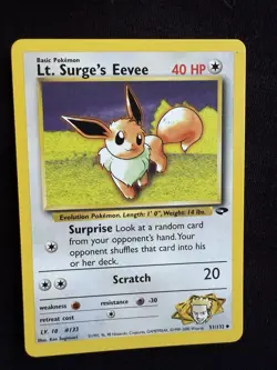 Lt. Surge's Eevee 51/132 - Gym Challenge Set - Pokemon Card -NM - Image 2