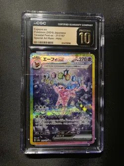 Pokemon Espeon ex 211/187 Sv8a Terastal Fest EX CGC Pristine 10 Art Rare Holo - Image 1