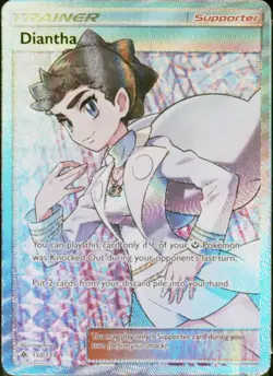 2018 POKEMON SUN & MOON FORBIDDEN LIGHT #130 FULL ART DIANTHA NM - Image 1