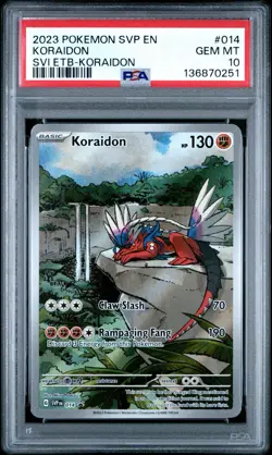 Koraidon SVP #014 Black Star Promo 2023 Pokemon Scarlet & Violet ETB PSA 10 GEM - Image 1