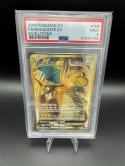 Dragonite EX Full Art 106/108 Pokemon XY Evolutions PSA 9 Mint 2016 - Image 1