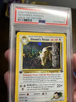 Pokemon TCG Giovanni's Persian 8/132 Gym Challenge 1st Edition Holo Rare Swirl - Image 3