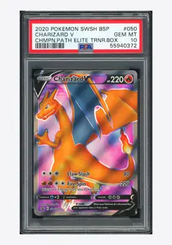 Pokemon PSA 10 Charizard V Promo 2020 SWSH050 Champion Path ETB English - Image 1