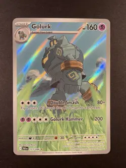 2025 Pokemon Black Bolt Golurk Illustration Rare #123/086 IR Full Art Fresh Pull - Image 1