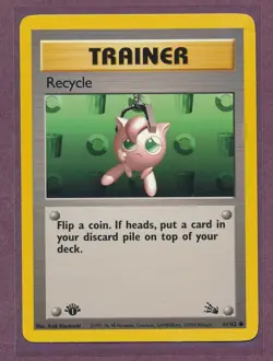 1999 Pokemon First Edition Trainer Recycle 61/62!!! - Image 1