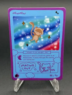 Pokedoodles Mewmew 88/90 - Rare - Pokemon Mew Fan Art - Image 1