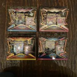 Pokemon TCG Shining Fates Mad Party Pin Collections Set of 4 Factory Sealed - Image 1