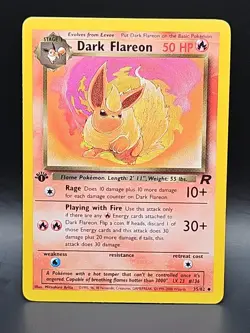 POKEMON Dark Flareon #35/82 1st Edition Team Rocket LP - Image 1