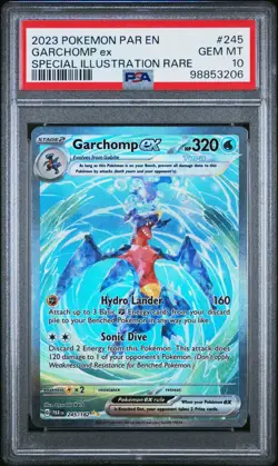 PSA 10 2023 POKEMON PARADOX RIFT GARCHOMP EX SIR #245 GEM MINT - Image 1