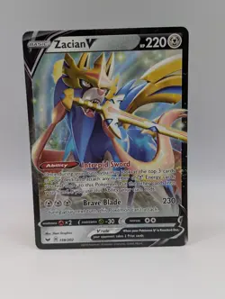 Zacian V 138/202 Swsh01 - Pokemon Sword & Shield Base - Lightly Played Holo Rare - Image 1