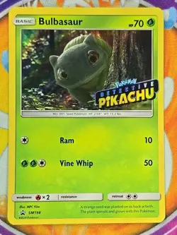 🔥Pokemon Bulbasaur SM198 Detective Pikachu Promo Holo 2019 70 HP TCG Fresh 👍📈 - Image 1