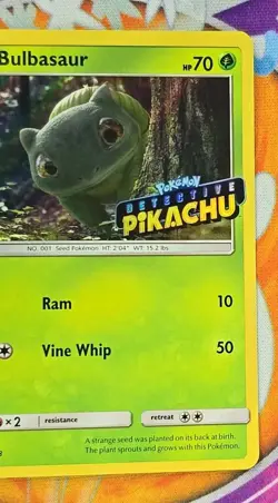 🔥Pokemon Bulbasaur SM198 Detective Pikachu Promo Holo 2019 70 HP TCG Fresh 👍📈 - Image 3