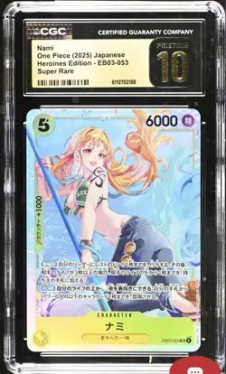 ONE PIECE JP HEROINES EDITION SR EB03-053 NAMI CGC 10 PRISTINE BLACK LABEL - Image 1