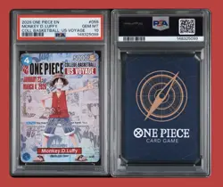 2026 ONE PIECE PROMOS COLLEGE BASKETBALL US VOYAGE MONKEY D. LUFFY PSA 10 - Image 1