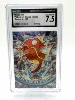 CGC 7.5 NEAR MINT Magikarp 2000 Series 3 Topps 129 Pokemon Card - Image 1