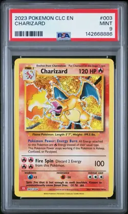 Pokemon Charizard 003/034 Trading Card Game Classic Holo PSA 9 - Image 1
