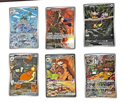Pokemon Card Lot Illustration Rare Arven Mabosstiff, Team Rocket Raticate, Aipom - Image 1