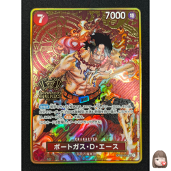 [NM] Portgas D. Ace ONE PIECE Card Japanese OP02-013 2nd Anniversary Promo DF7 - Image 1