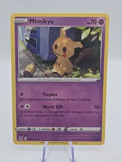 Pokemon Mimikyu Card Swsh11 Lost Origin 080/196 Regular Perplex Worst Gift 70HP - Image 1