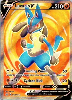 Pokemon TCG Lucario V SWSH213 SWSH: Sword & Shield Promo Cards NM (SKU 1-4) - Image 1