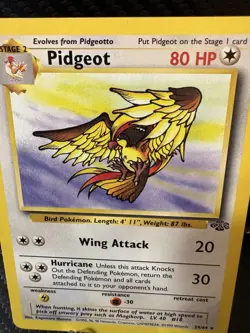 Pidgeot 24/64 Jungle Set LP Non-Holo WOTC 1999 Pokemon Card Unlimited - Image 2