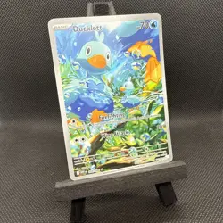 Pokemon TCG Ducklett Illustration Rare Card 109/086 Sv: White Flare Holo NM - Image 1
