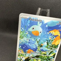 Pokemon TCG Ducklett Illustration Rare Card 109/086 Sv: White Flare Holo NM - Image 4