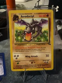 Aerodactyl 16/62 Fossil Holo Rare WOTC Vintage Pokemon Card LP+ - Image 1