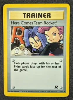 Here Comes Team Rocket-Unlimited Edition Regular LP Pokemon Card TCG WOTC - Image 1