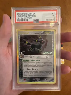 Pokemon Cards Graded PSA 3 Stamped Reverse Holo Umbreon And Two Pack Blister - Image 3