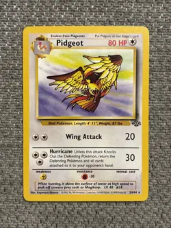 Pokemon TCG Pidgeot Jungle Card 24/64 Unlimited Non-Holo Rare LP Condition - Image 1