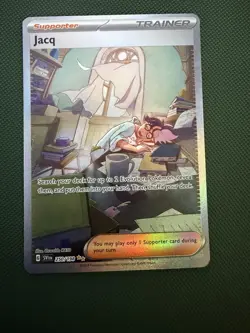 Pokemon TCG Jacq Holo Trainer Card 250/198 Scarlet & Violet Base Set Mint Holo - Image 1