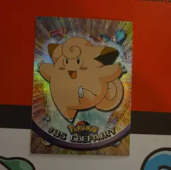 Pokemon #35 Clefairy Card Foil Holo Topps Chrome 2000 TV Animation Series 1 - Image 1